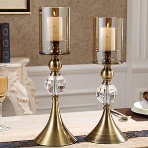 Fashion Simple Dining Table Glass Candle Holder Home Decoration Crafts